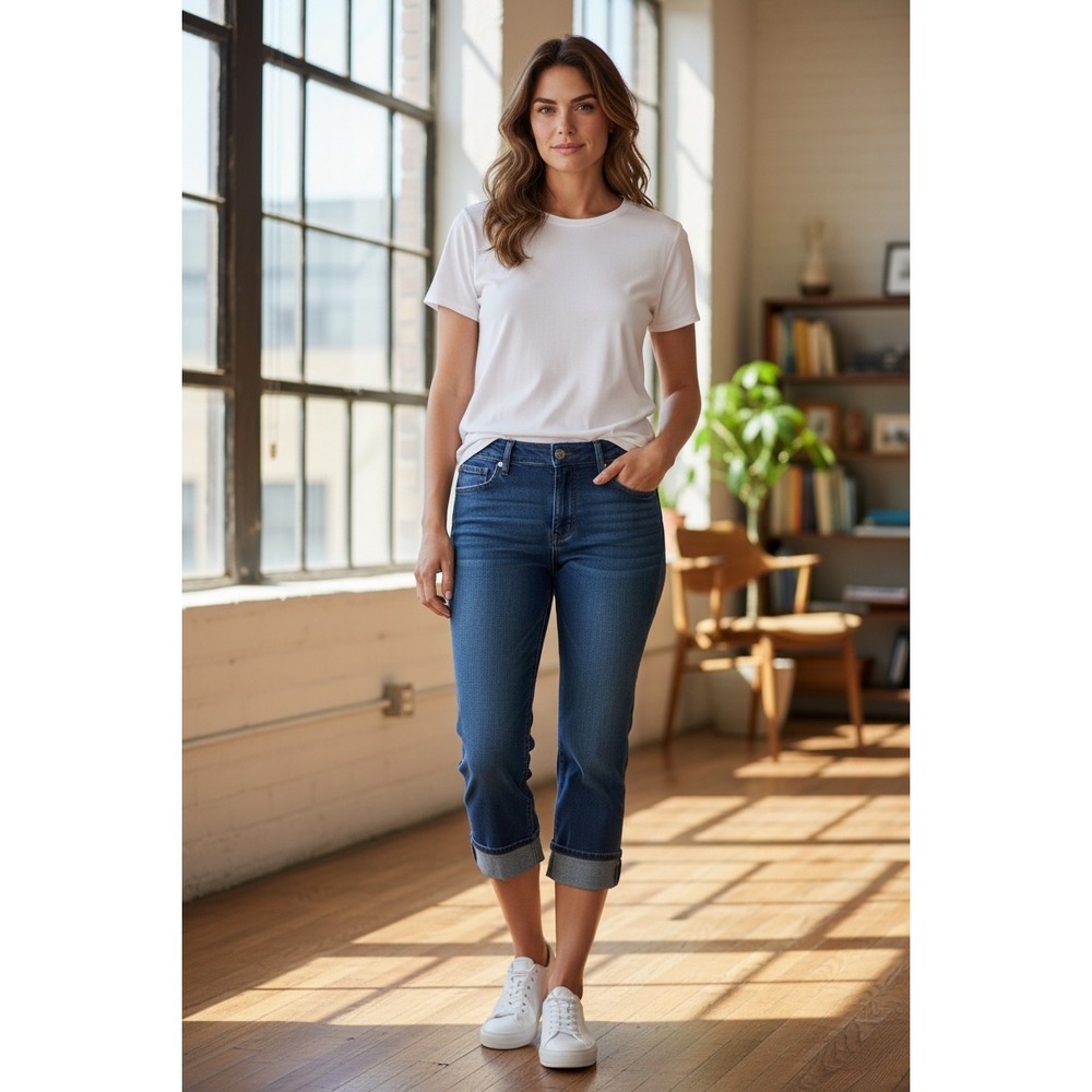 JOE'S JEANS Women's Socialite Kicker Cropped Cuffed Denim Jeans W30‎